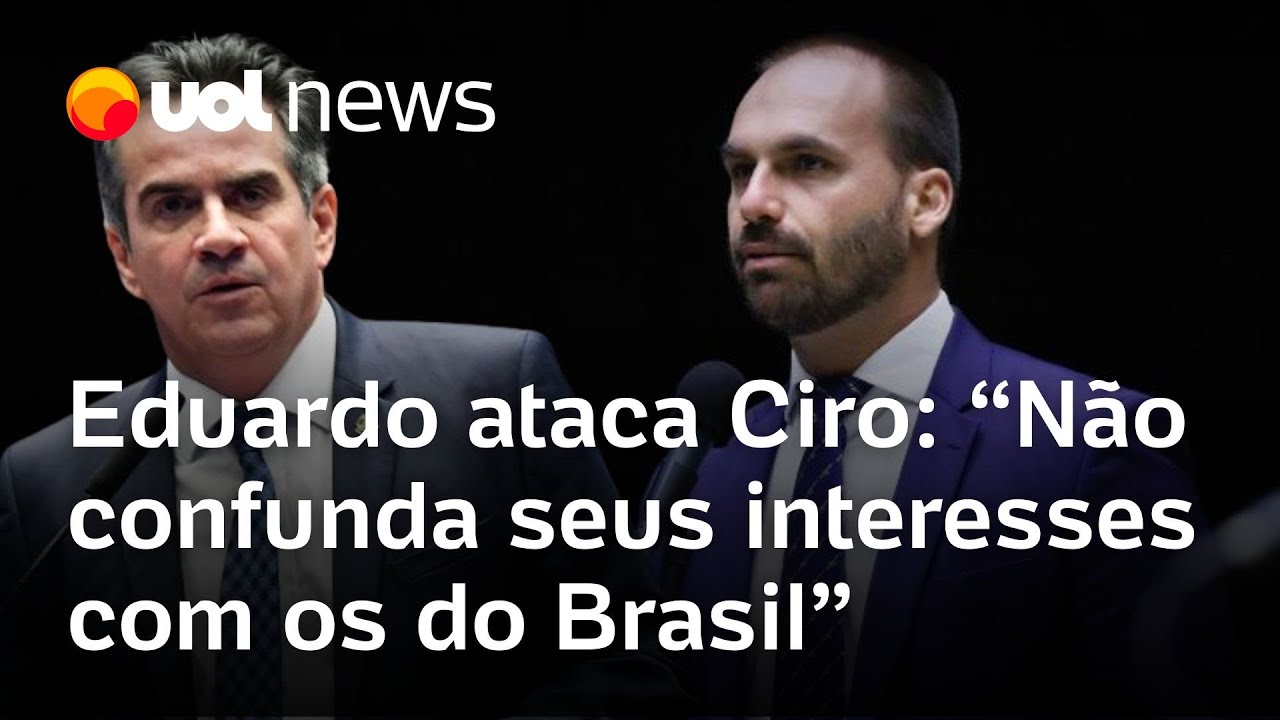 Eduardo Bolsonaro ataca Ciro Nogueira redes sociais: 'Não confunda seu interesse com o Brasil'