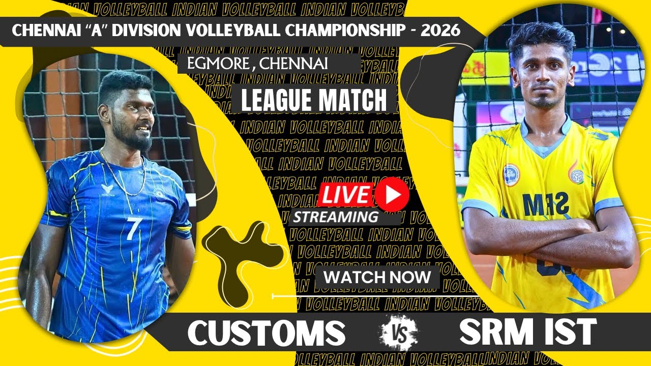 Day 1 | SRM Vs Customs | HD Live | Chennai A Division Volleyball Championship 2026