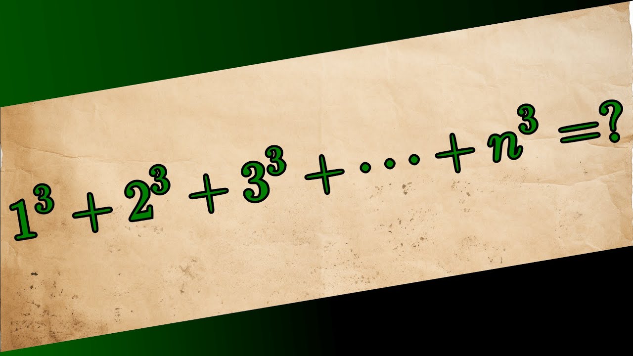 Sans récurrence !  Calcul de la somme des cubes de 1 à n