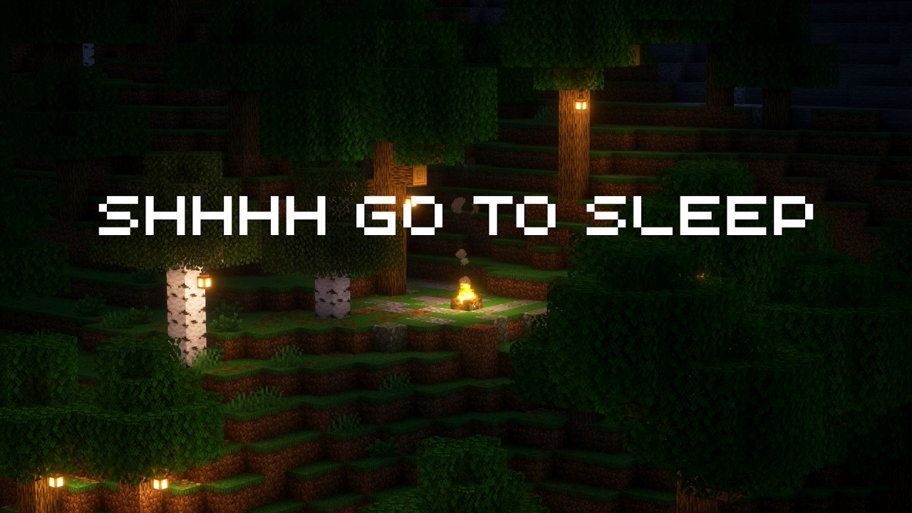 shhh... go to sleep 🌲 cozy campfire & old minecraft music (sleep/study)