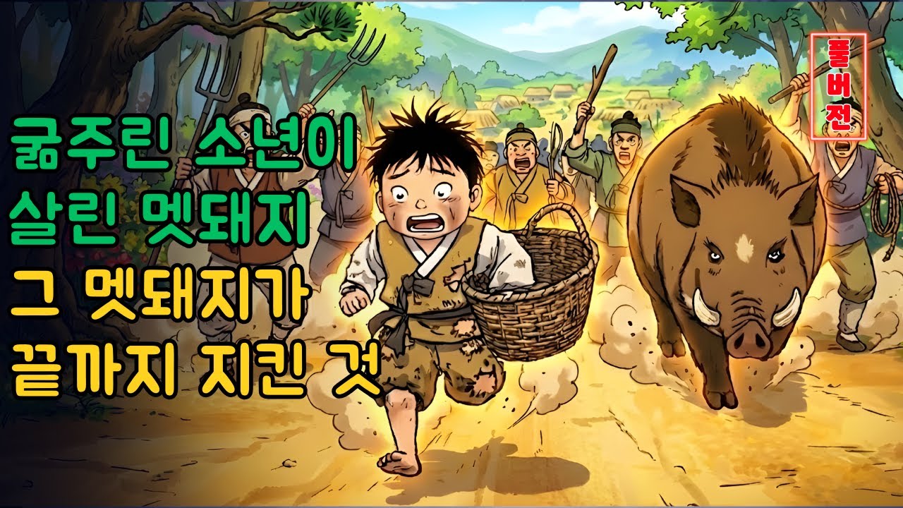 굶주린 소년이 살린 멧돼지, 그 멧돼지가 끝까지 지킨 것. #조선왕조 #야담 #설화 #전설 #감동적인 이야기