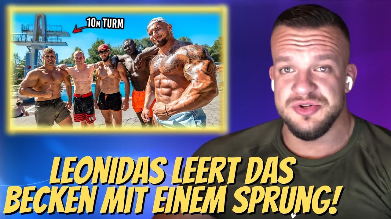 Leonidas mit 140Kg beim Turmspringen! John lernt Schwimmen | William Niewiara Live Reaktion