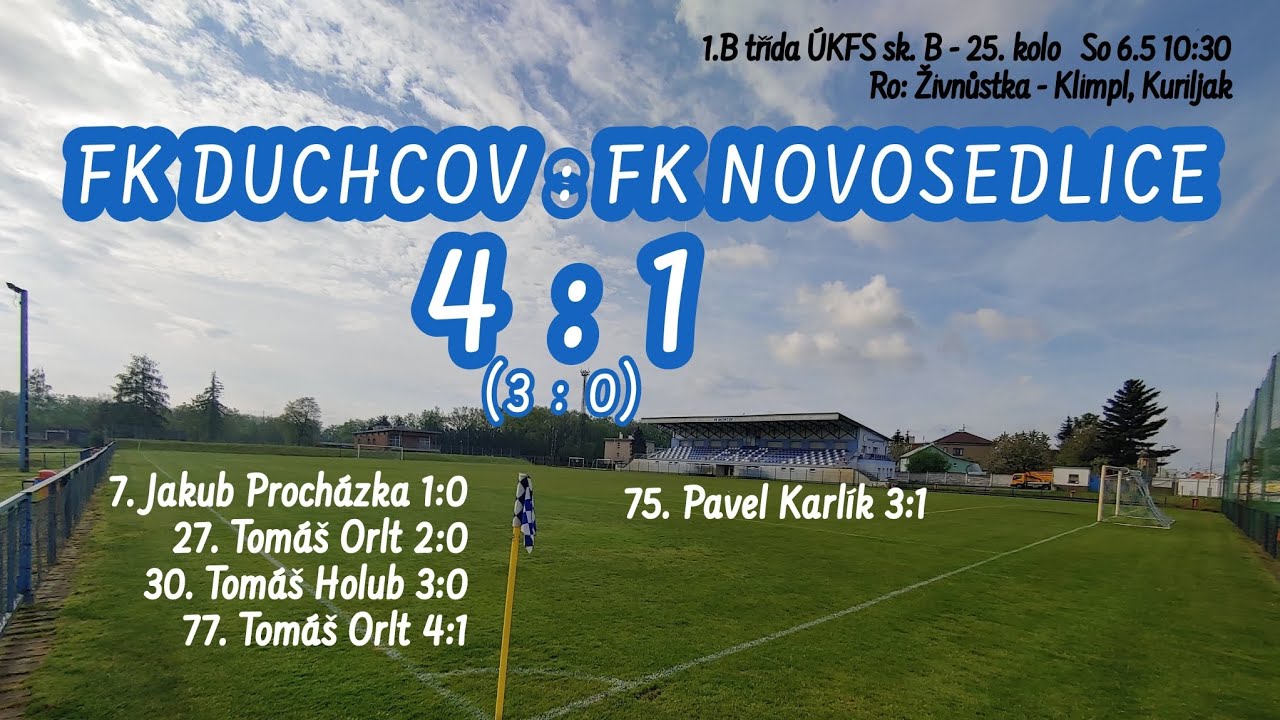 FK Duchcov : FK Novosedlice sestřih branek