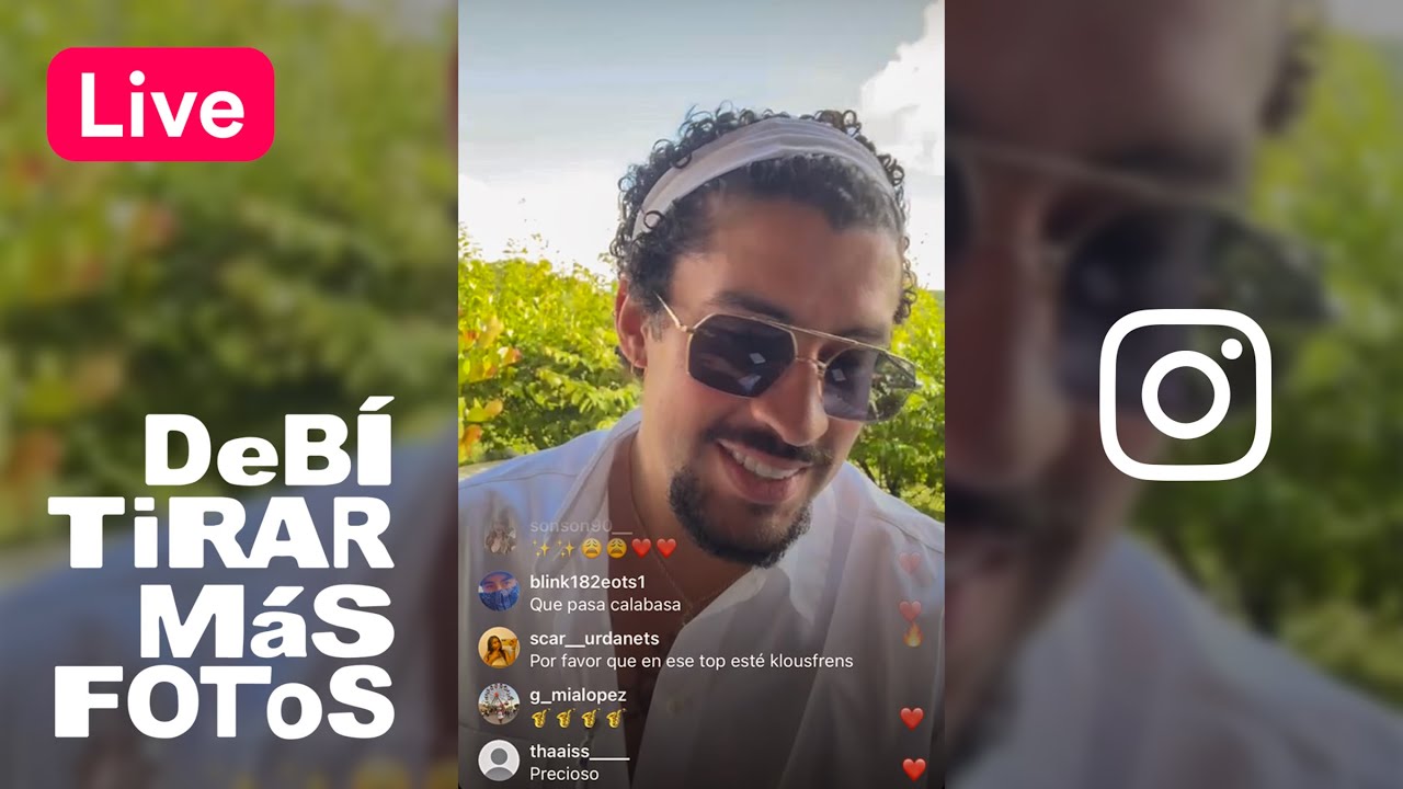 Bad Bunny - DeBÍ TiRAR MáS FOToS | Live Instagram completo 📸🇵🇷🌴