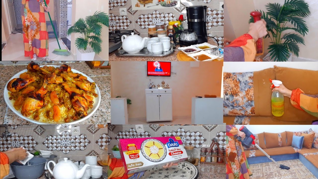 تنضيف+تنضيم=راحة نفسية❤روتين صباح❤سر سفة مفورة❤سفة بأفخاض دجاج🍗🍗أحسن مجربت فشعرية سفة