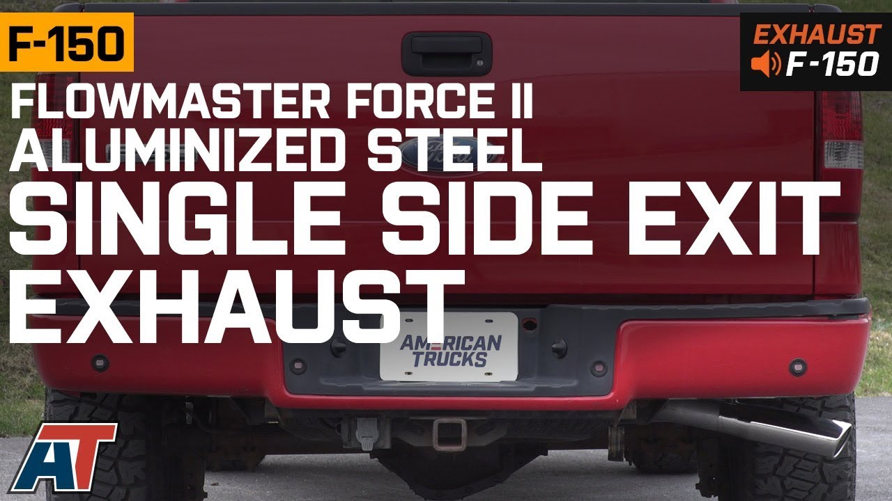 2004-2008 F150 Flowmaster Force II Aluminized Single Side System 5.4L Exhaust Sound Clip & Install