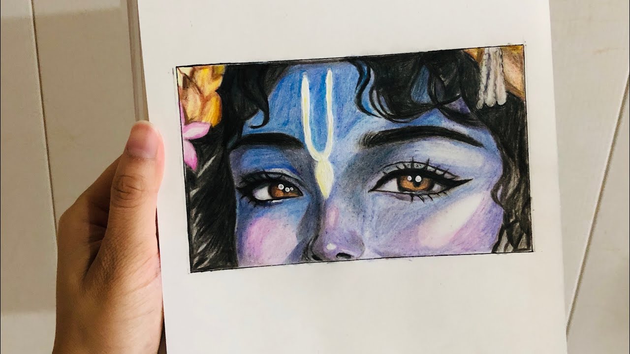Krishna Eyes Drawing❤️