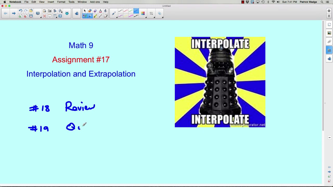 Interpolation and Extrapolation