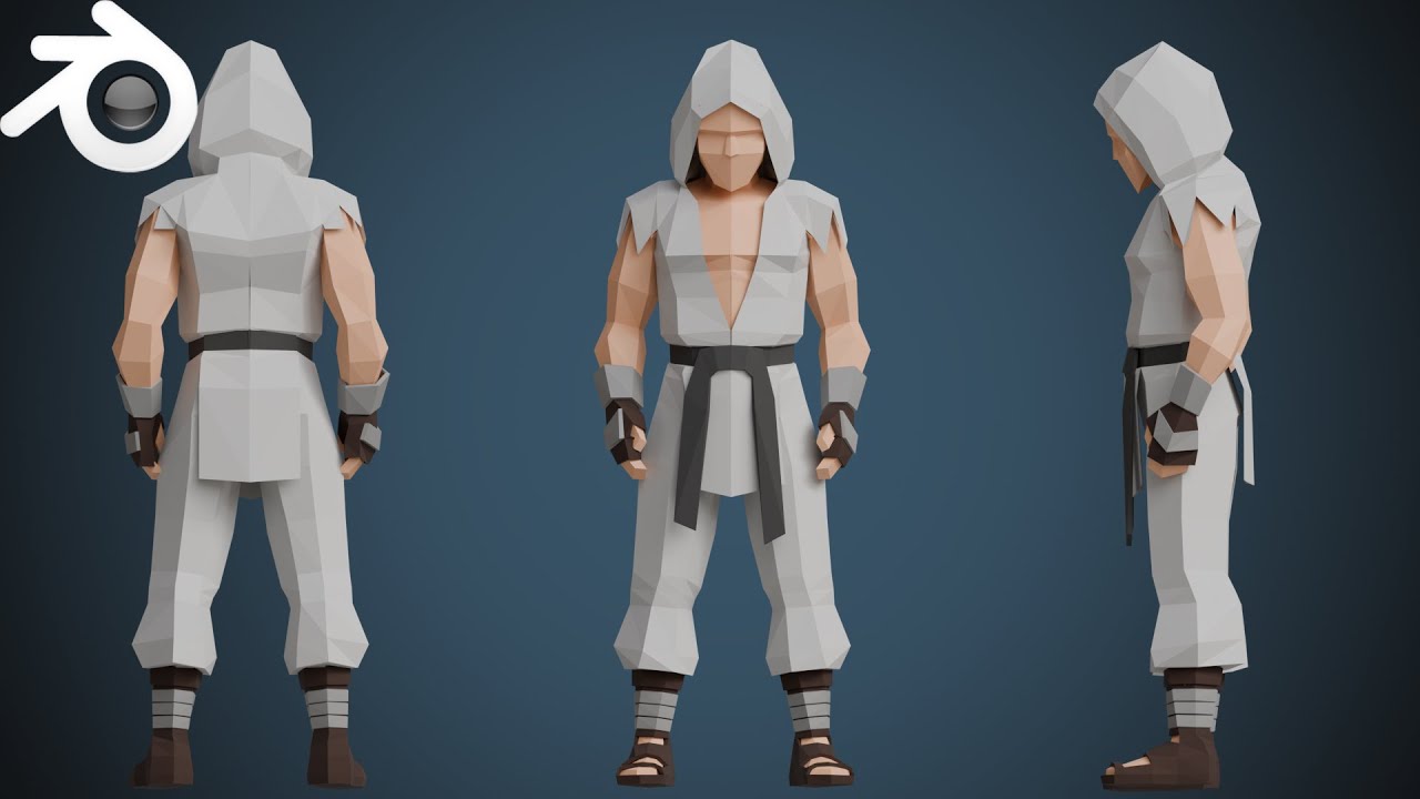 How to Make Low Poly Character in Blender - 3D Tutorial for Beginners