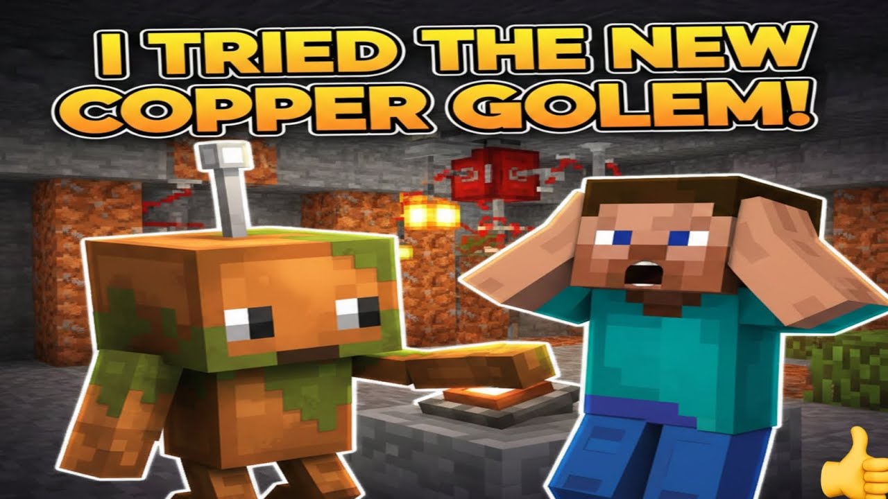  I TRIED THE NEW COPPER GOLEM IN MINECRAFT || GAMEPLAY#20