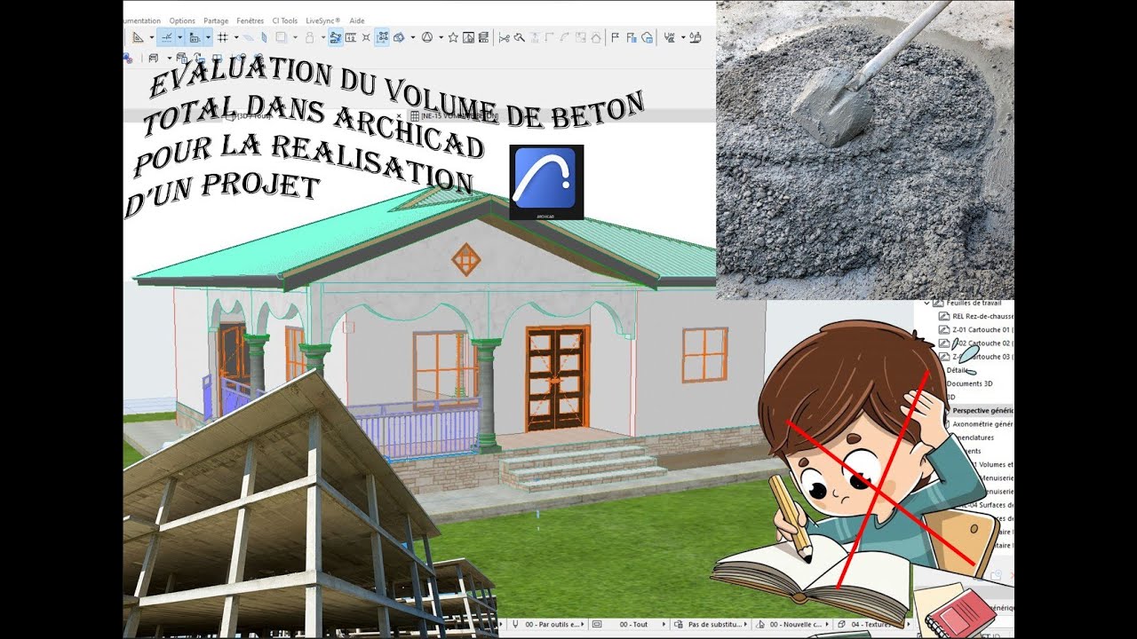COMMENT FAIRE LE DEVIS DU BETON DANS ARCHICAD POUR LA REALISATION D'UN PROJET