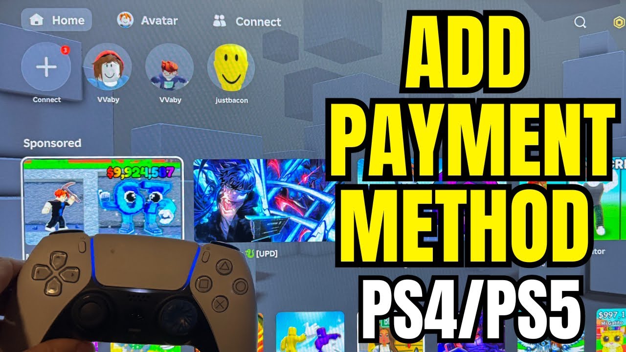Как добавить способ оплаты в Roblox (PS4/PS5) в 2026 году