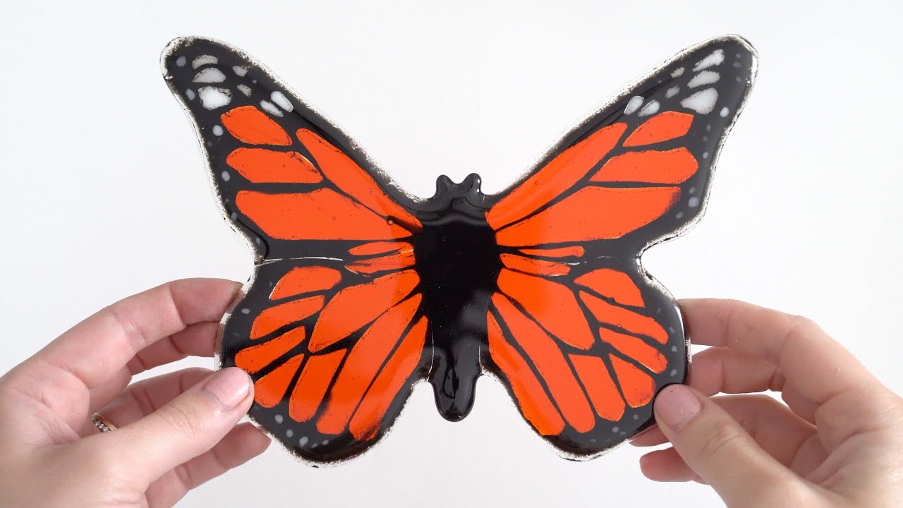 How to Make a Fused Glass Monarch Butterfly | Free Form Glass Fusing Technique