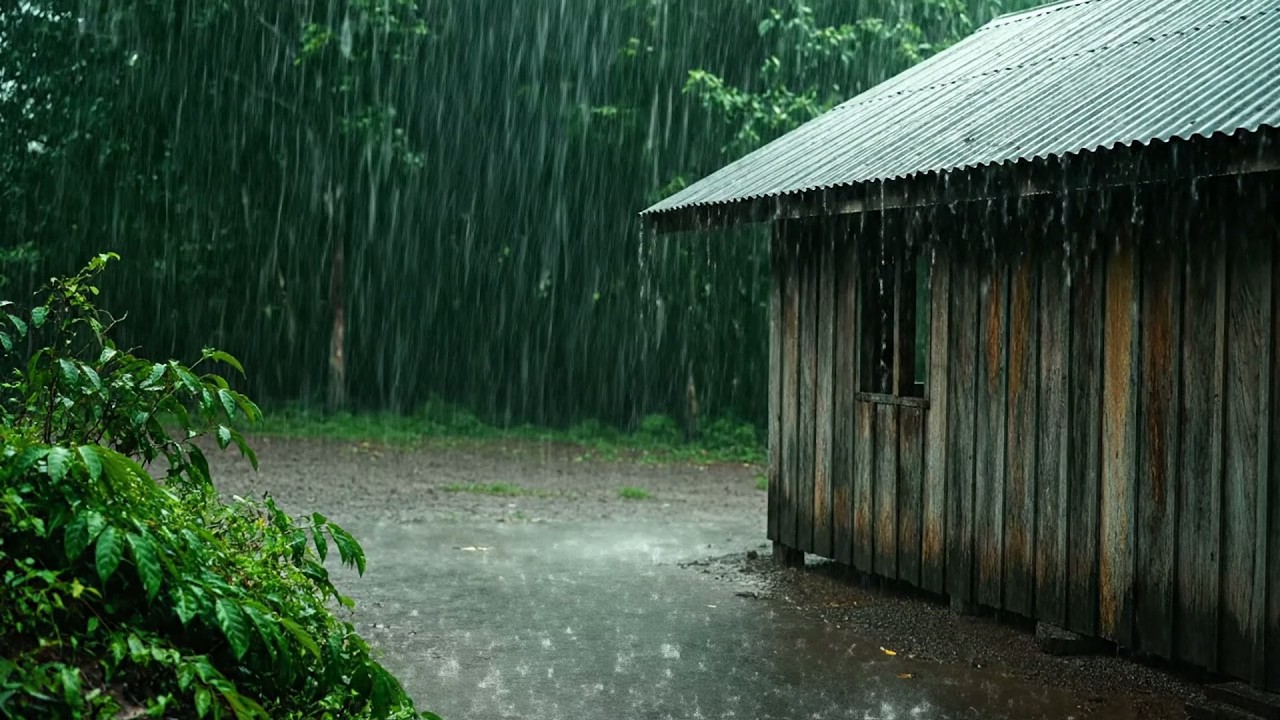 Es ist so einfach, sofort zu schlafen in Regennacht 😴 Sintflutartiger Regen & mächtiger Donner