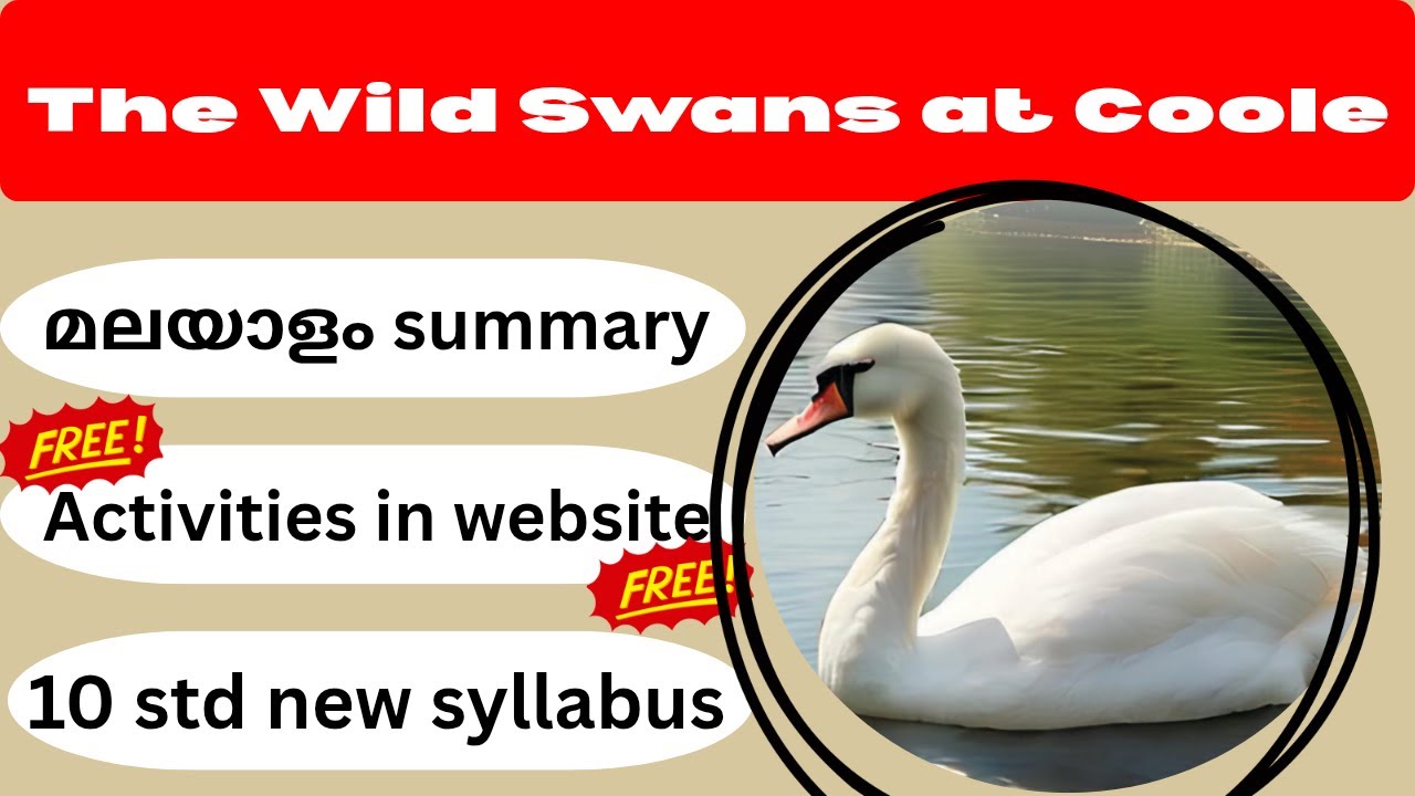 Class 10 English | The Wild Swans at Coole | Poem Summary & Explanation in Malayalam | W B Yeats |