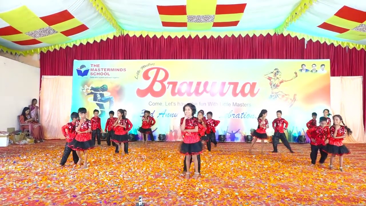 Rangule Hey Rangule mix by Grade 1 students, Annual day @ TMMS DUBBAK