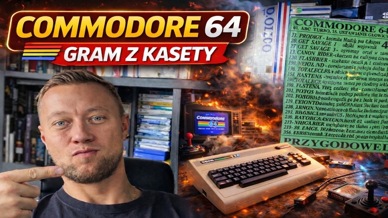 Oryginalne piracka składanka gier na Commodore 64 z lat 90 – co było na kasecie?