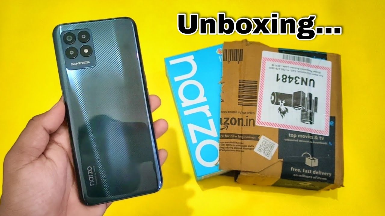 Realme Narzo 50 Unboxing From Amazon || Realme Narzo 50 4GB/64GB Speed Black Unboxing..