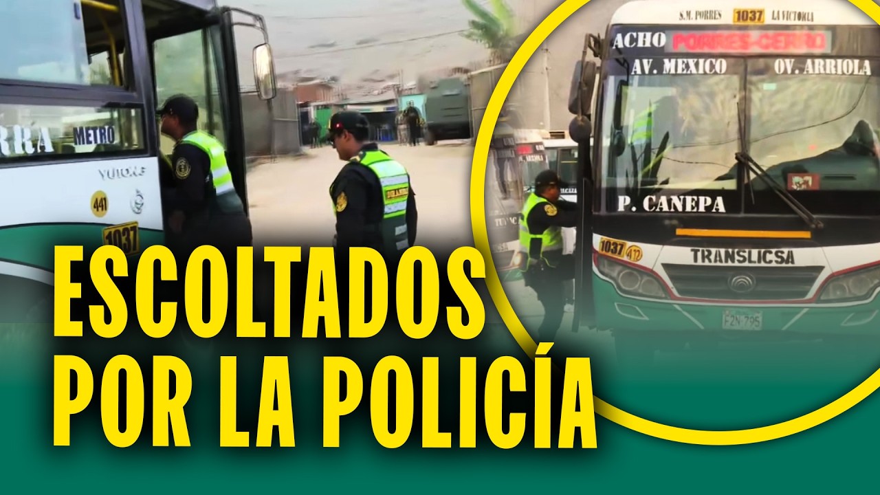 Más de 400 policías resguardan a empresas de buses: Policías suben a vehículos y motos están alerta