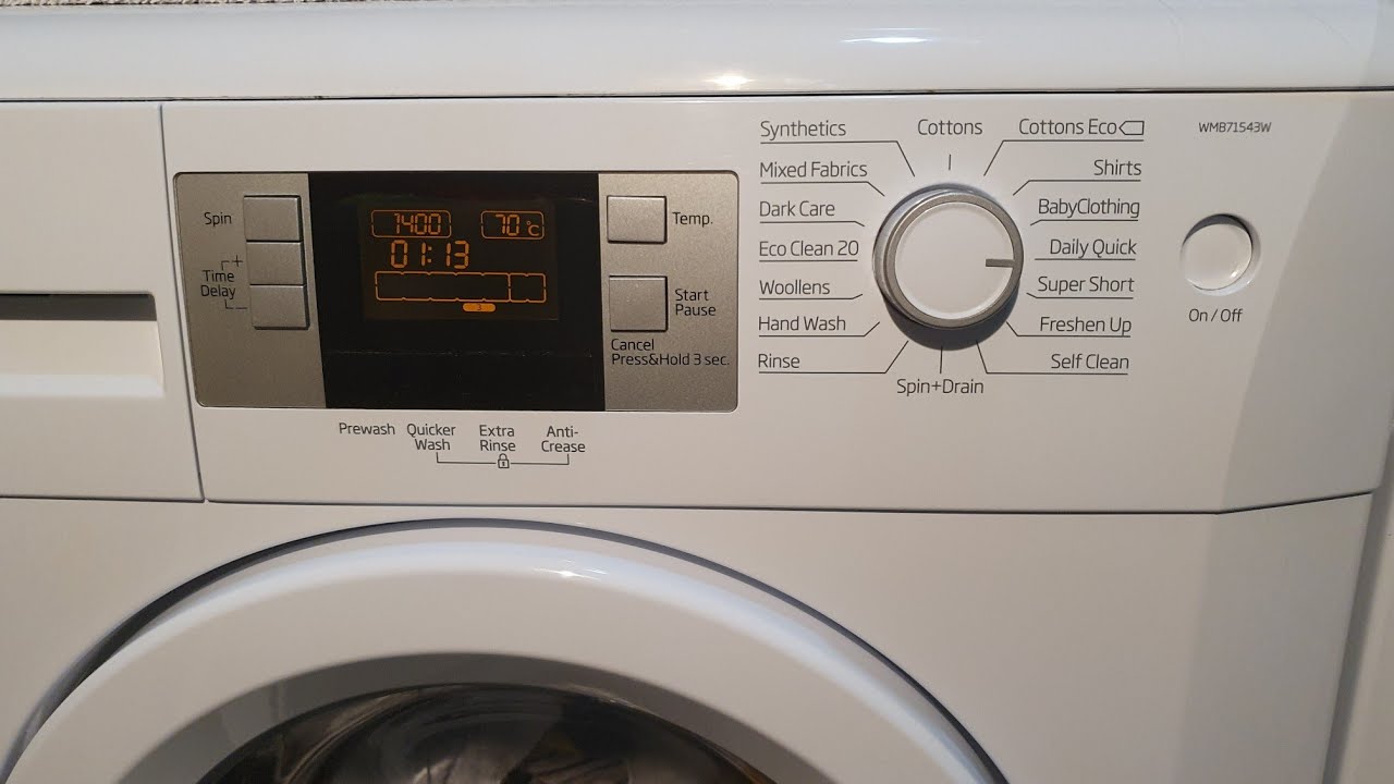 Beko WMB71543W - Daily Quick 70° + Extra Rinse (Full Cycle)