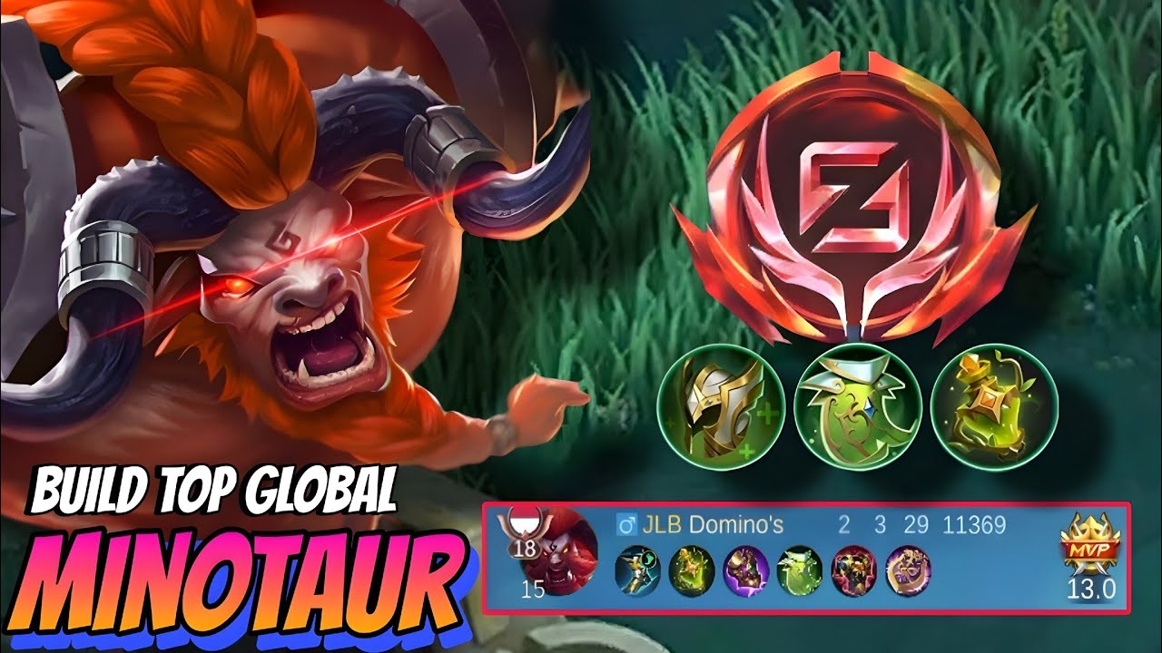 ENEMY BERCANDA TIDAK BAN BANTENG TERKUAT DI BUMI? INI DIA BUILD MINOTAUR COCOK BUAT SOLO RANK ~ MLBB