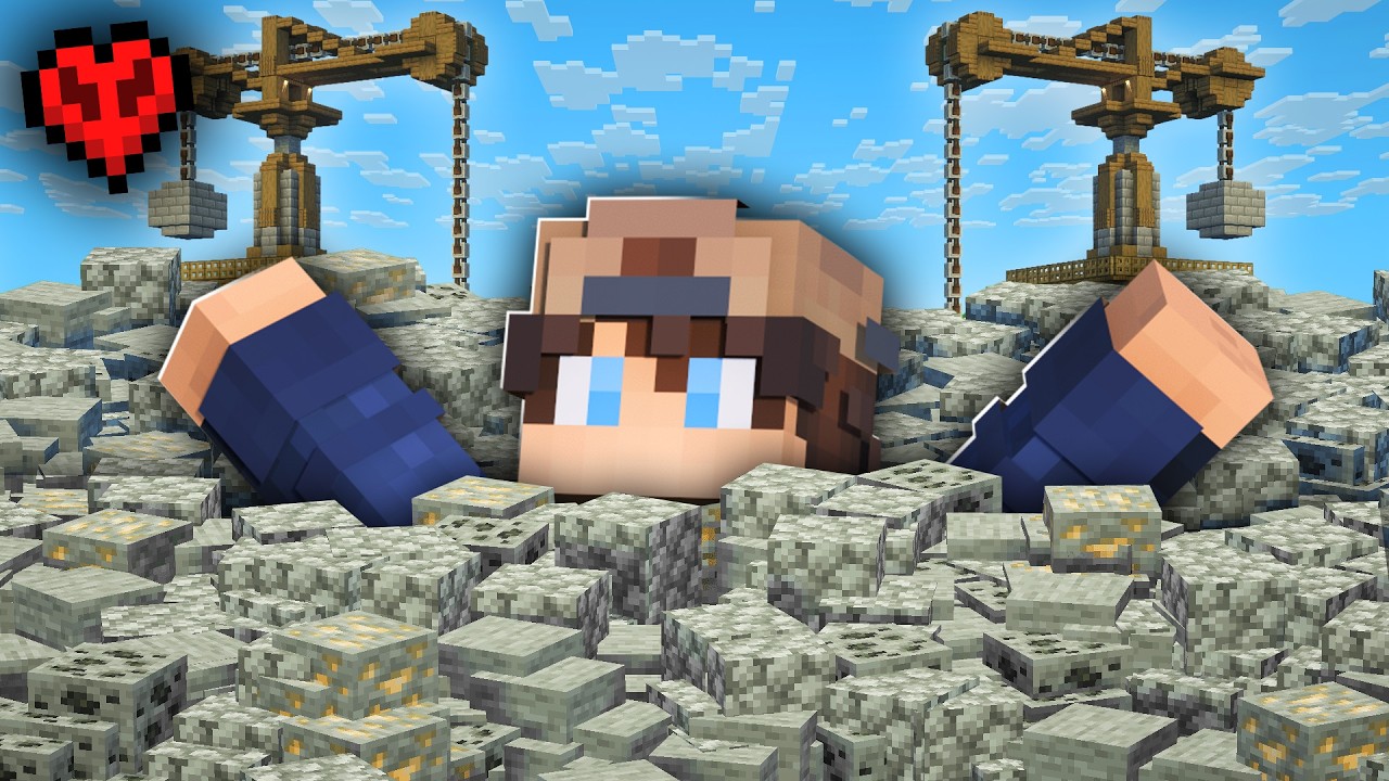 Я построил автоматический каменоломню в Minecraft в режиме хардкора.