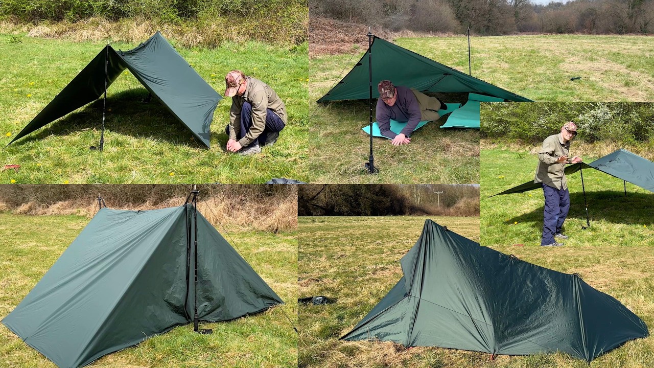 5 Easy Tarp Shelters in 10 Minutes! Tarp Tent Guide (DD Superlight 3x3)