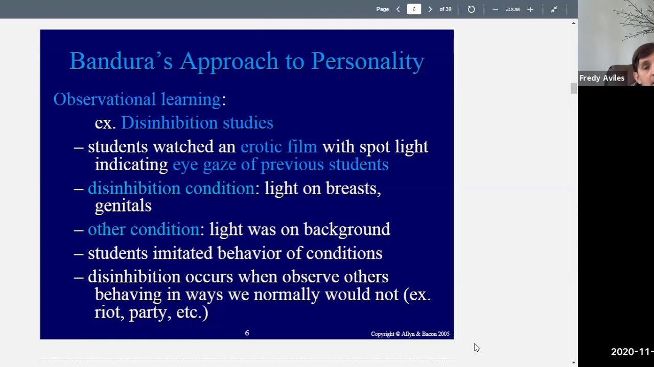 Personality Chapter 13 (Bandura) Lecture Part 1