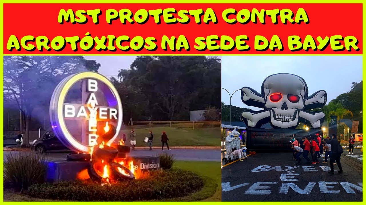 MST protesta contra agrot&oacute;xicos na sede da Bayer