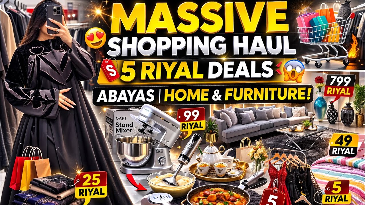 Abayas | Furniture & Home Items | Budget Shopping in Jeddah 😍 5 Riyal Items 