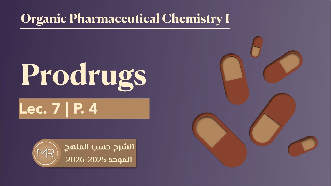 كيمياء صيدلانية عضوية | Prodrugs Lec.7 Pt.4