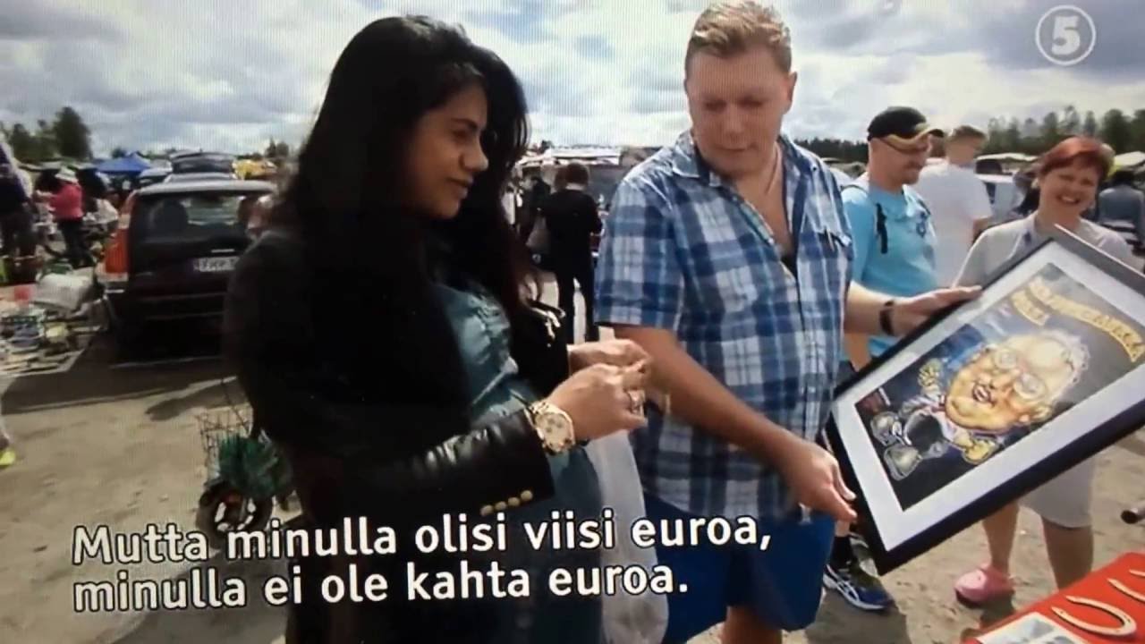 Vesa Keskinen ostaa karikatyyrin