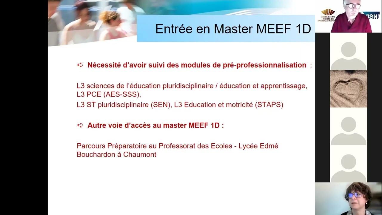 Présentation du Master MEEF 1er degré - JPO 2022