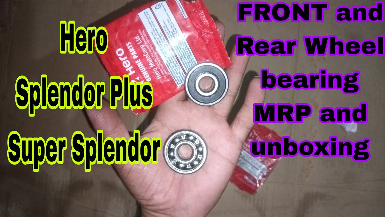 FRONT and Rear Wheel bearing MRP and unboxing Hero Splendor plus and super Splendor 