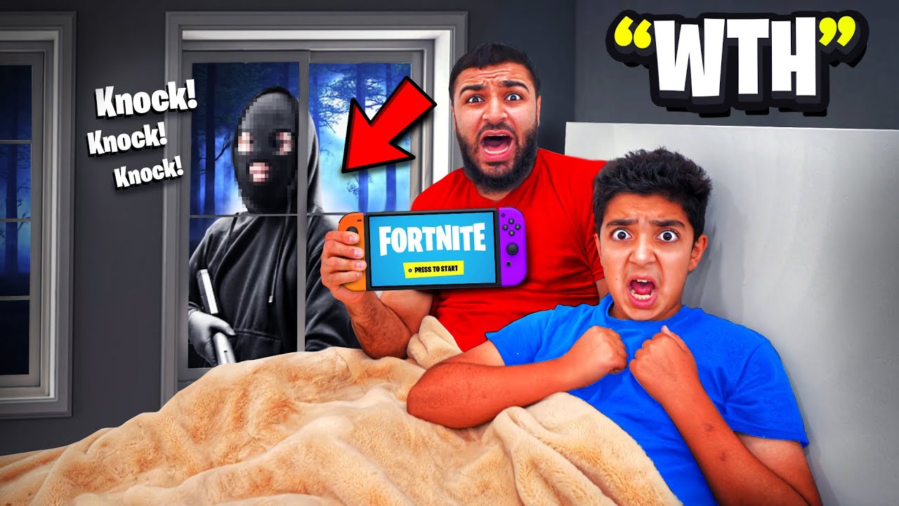 Кто-то продолжает СТУЧАТЬ в нашу дверь НОЧЬЮ, пока мы играем в FORTNITE!
