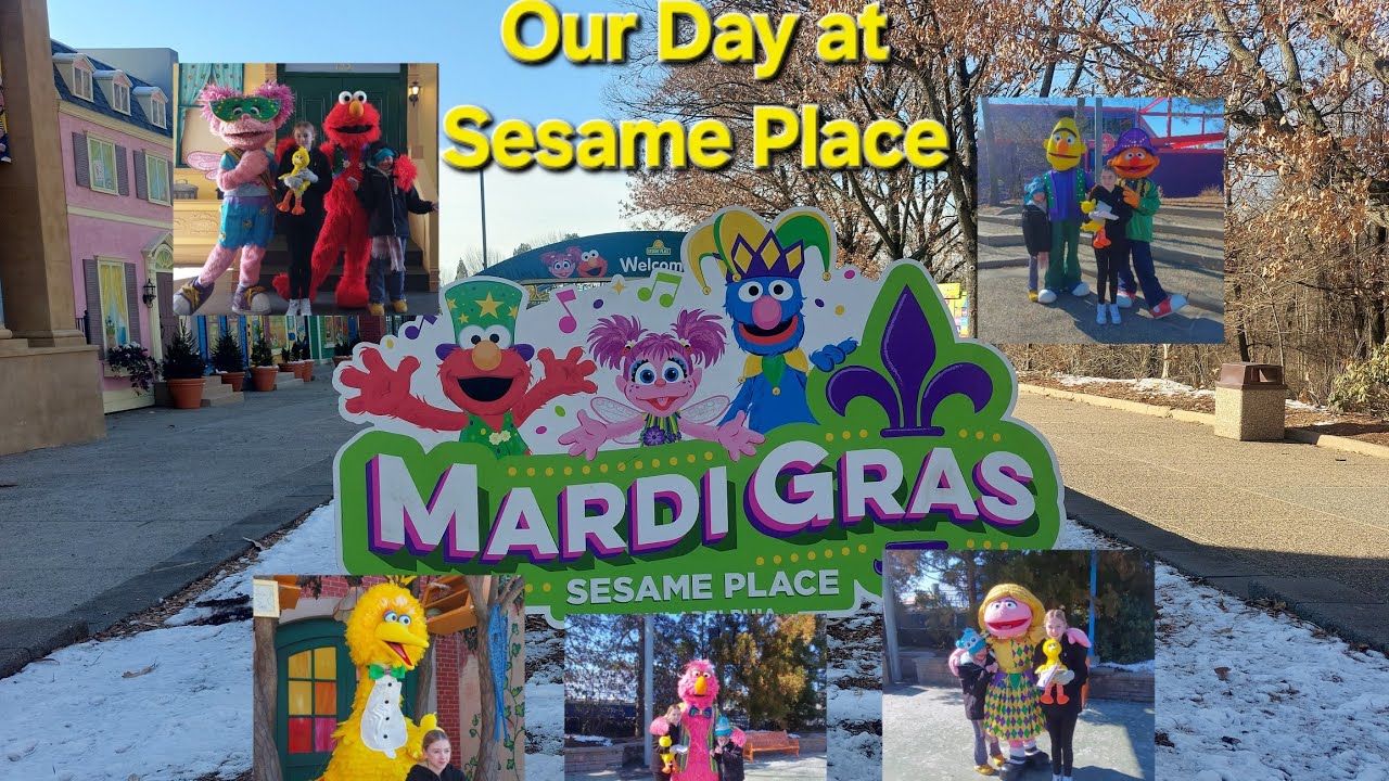 Our Day at Sesame Place | Mardi Gras | Scavenger Hunt| Sesame Street Character Meet & Greet | Day 1