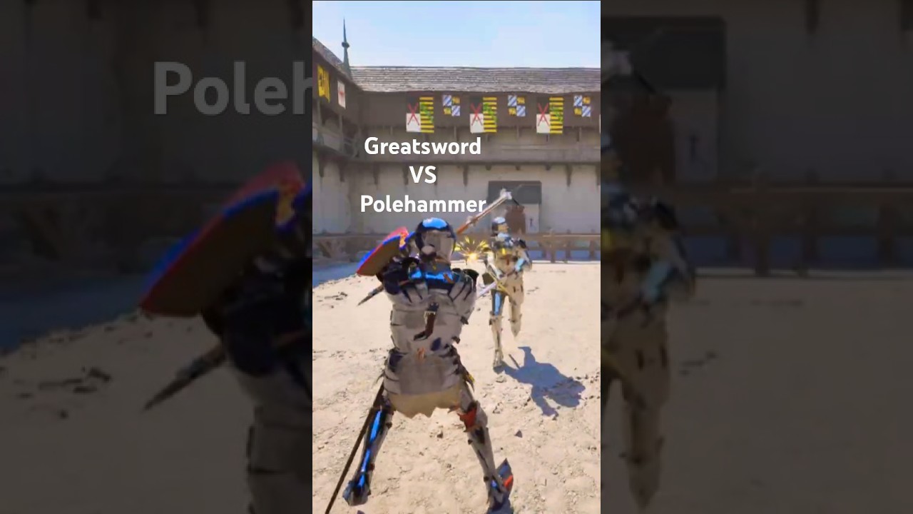 Polehammer VS Greatsword! - #halfsword