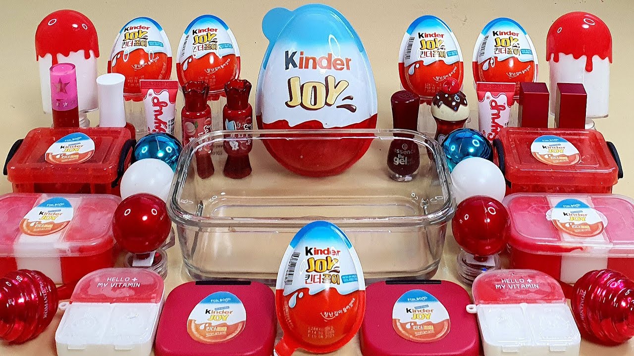 KINDER JOY Slime Mixing Random Into Slime! Satisfying Slime Video ASMR
