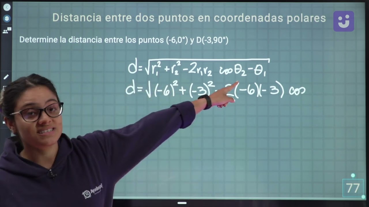 Distancia entre dos puntos en Coordenadas Polares | Geometría Analítica