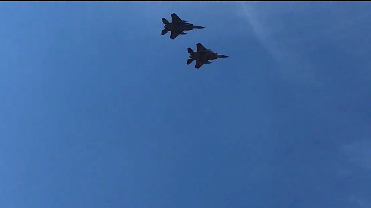 2x F-15C Fourth of July Flyover (2018)