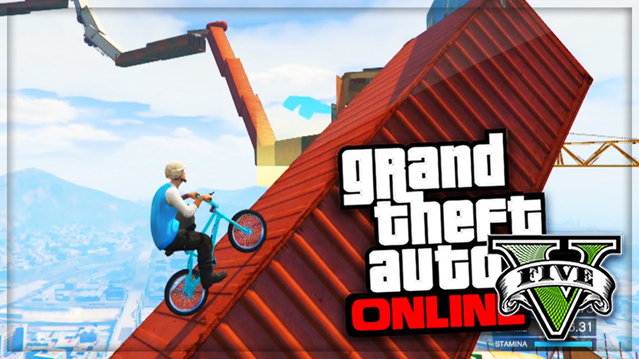 GTA 5 Online Hardest MLG Wallride Stunt Race Gameplay - (GTA 5 Funny Moments)