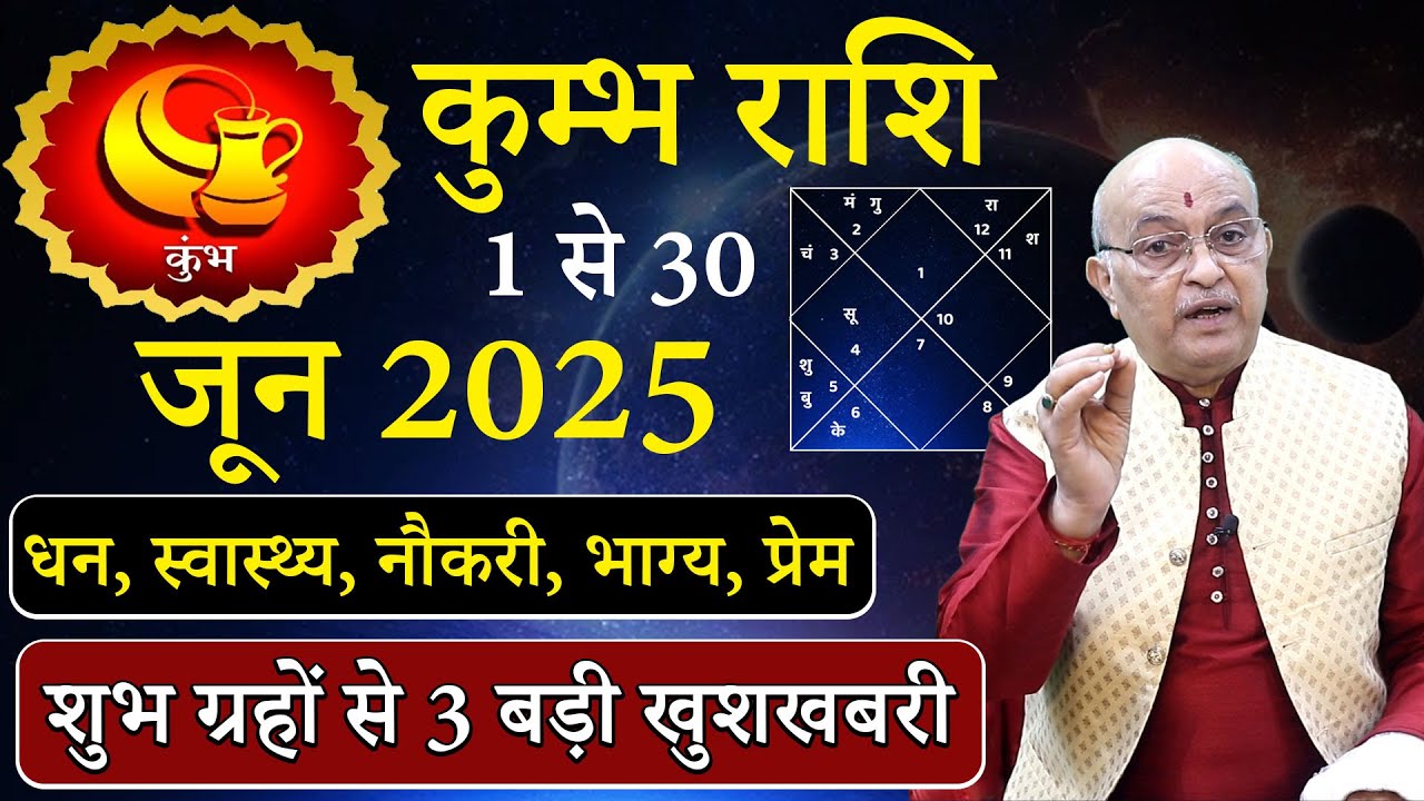 कुम्भ राशि जून 2025 राशिफल | kumbh Rashi June 2025 | Aquarius June Horoscope #June2025