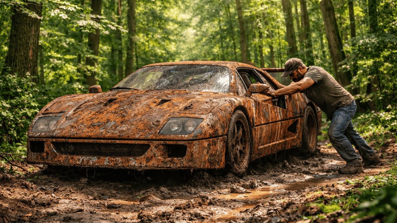 ASMR Car Restoration! Full Restoration of a FERRARI F40 Mods from Total Disrepair to Looking New