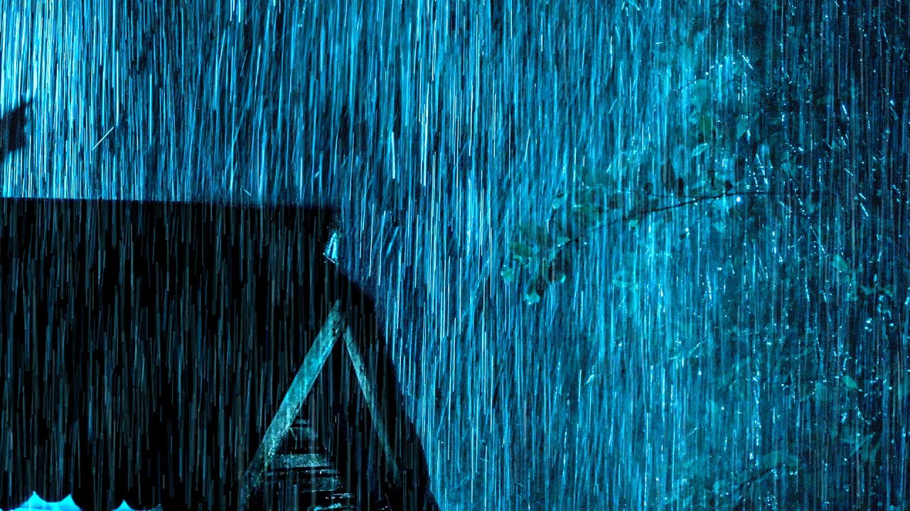 Deep Sleep Instantly With Rain Sounds On Metal Roof & Powerful Thunder Sounds in Rainforest at Night