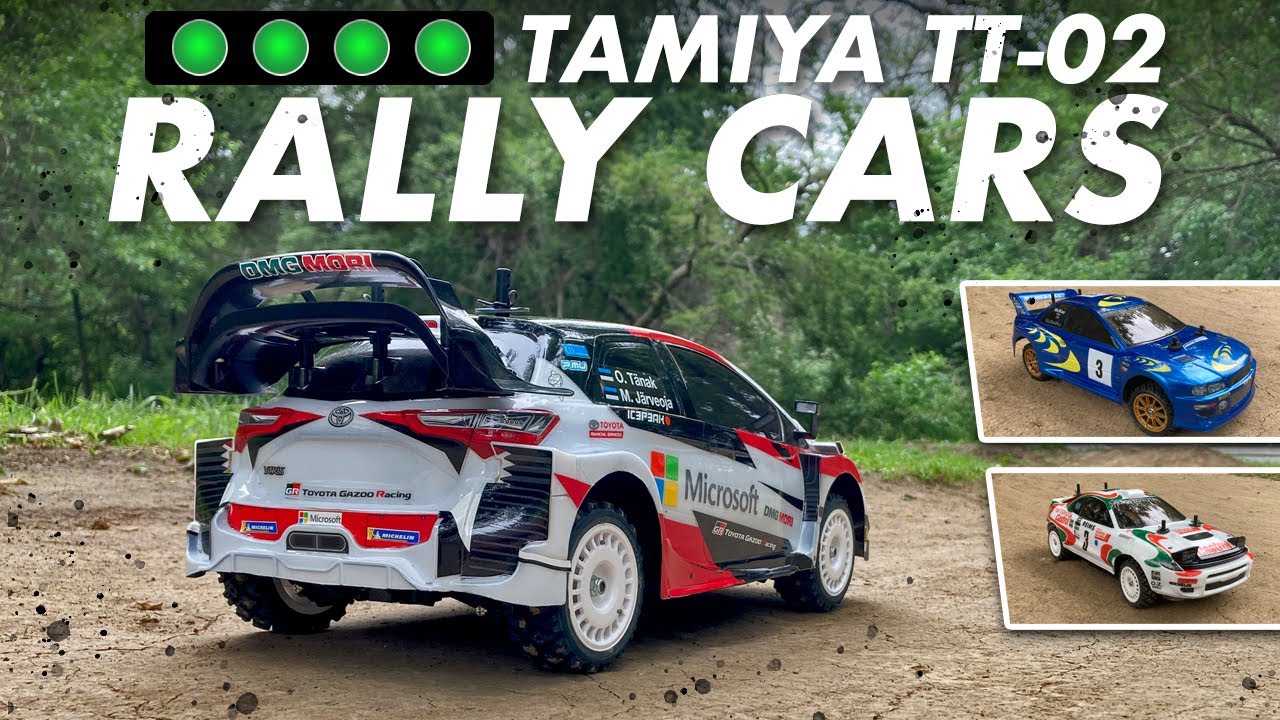 Tamiya TT-02 Rally Cars on SS1