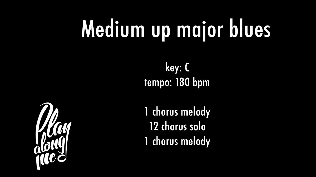 12 BARS MAJOR BLUES (C) 180 bpm - backing track