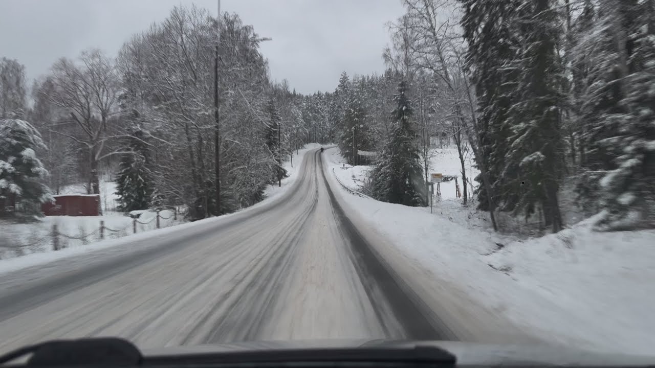 From Urban Buzz to Snowy Serenity: Verkkokauppa to Kattila Dashcam Drive