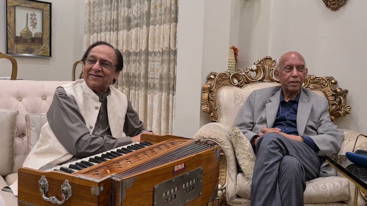 USTAD GHULAM ALI KHAN, singing  on 17 March 2023 at Amer Bajwa Sahib's residence, Interview Part 2