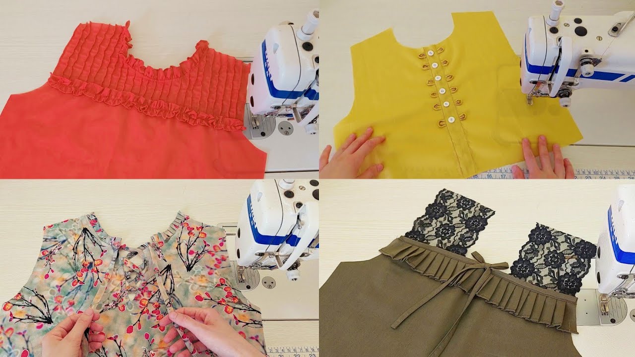 ⭐️5 Amazing Ways to design different necks for your outfits // sewing technique