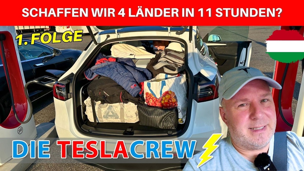 ⚡Tesla RoadTrip Istanbul/Athen Teil 1: Erfurt-Budapest | 4 Länder in 11h?
